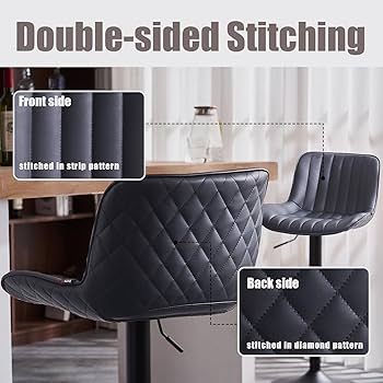 Amazon.com: YOUNIKE Black Bar Stools Set of 2 Kitchen